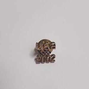 OLYMPIC PIN TEAM USA GOLD TONE 2002 RINGS